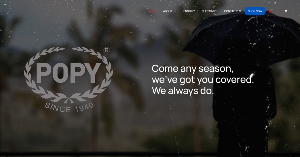 Umbrella Online Store Popy Umbrella Shopping Mart